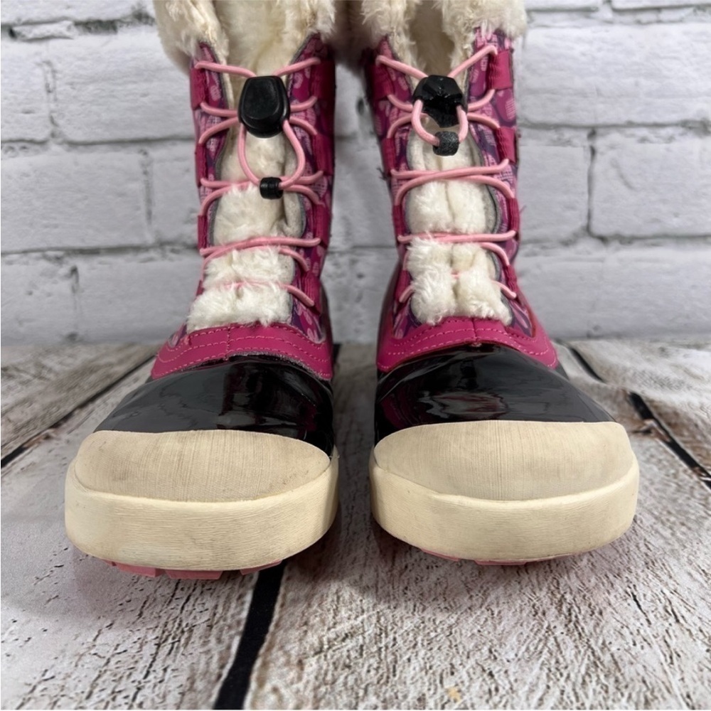 Merrell Girls Spruzzi Waterproof Rain / Snow Boots Size 5 Pink Floral - Picture 5 of 11